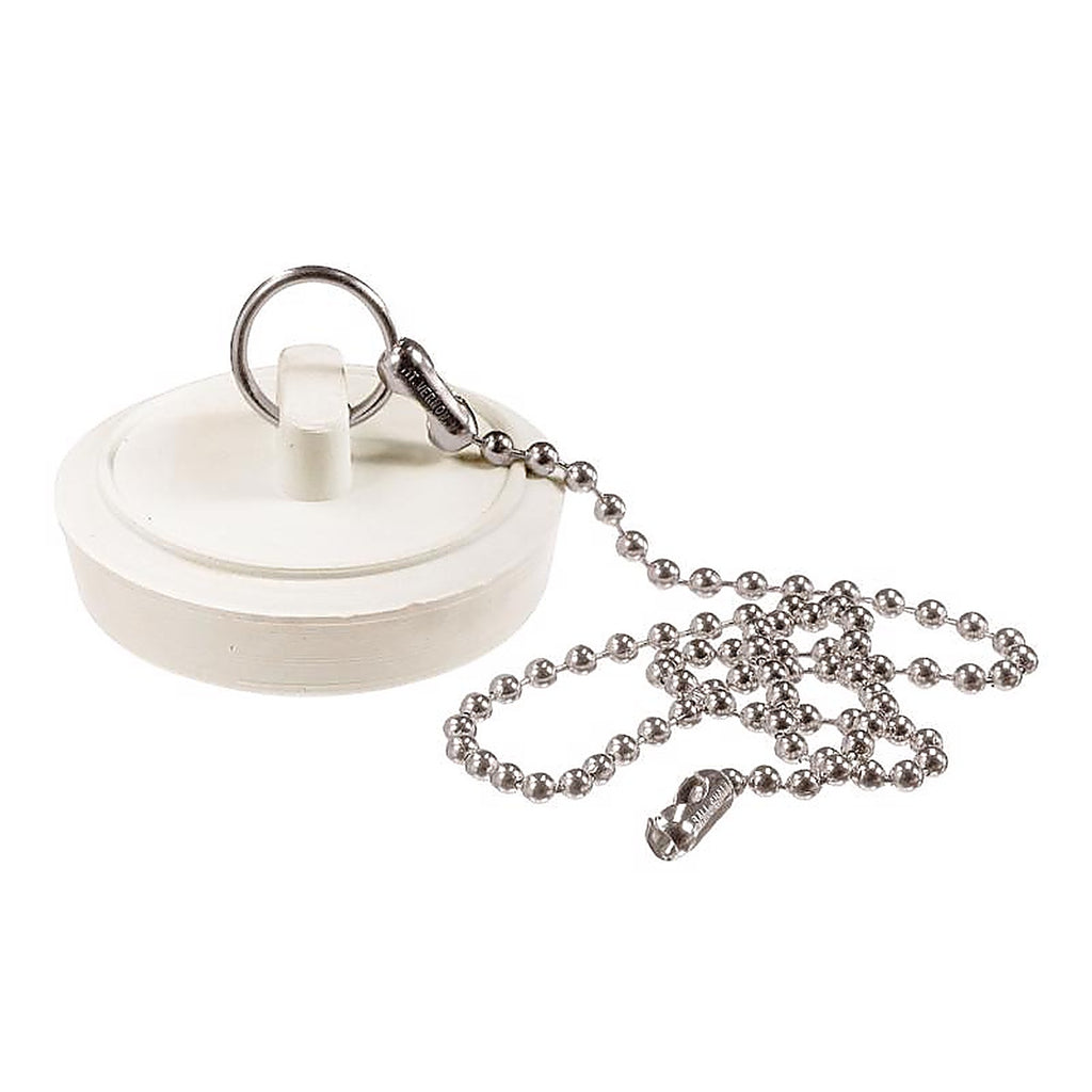 Plumb Pak PP820-43 2 in. Dia. White Rubber Drain Stopper