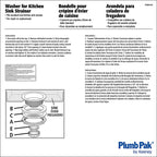 Plumb Pak PP820-24 3-1/2 in. Dia. Rubber Basket Strainer Washer