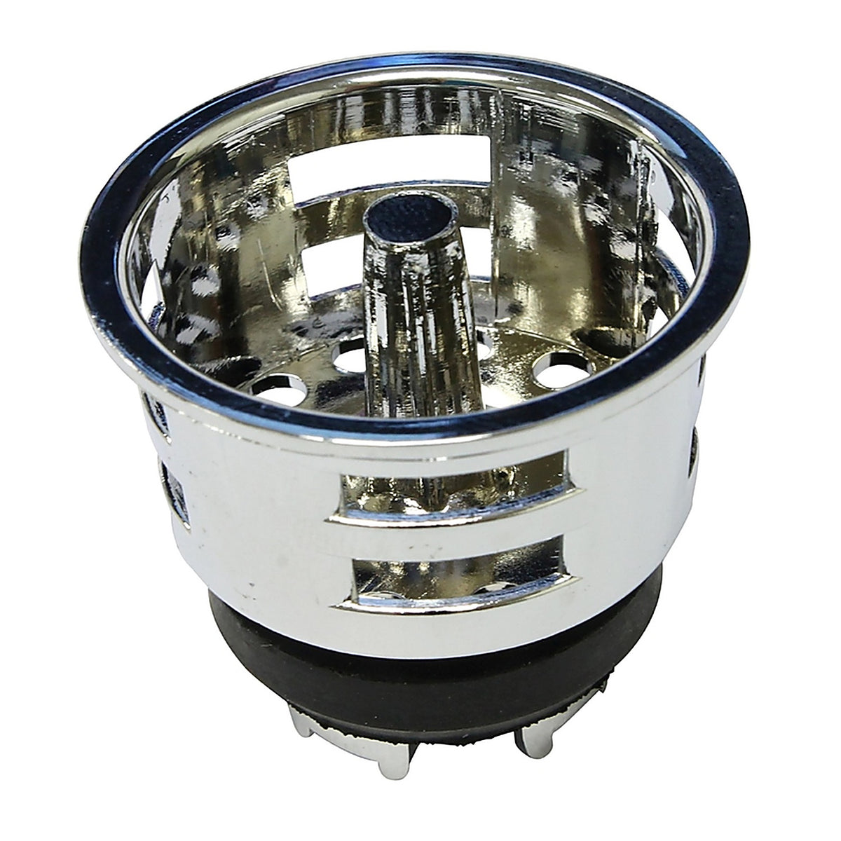 Plumb Pak - PP820-29 - Jr. Duo 2-9/16 In. D Brushed Silver Stainless Steel Strainer Basket
