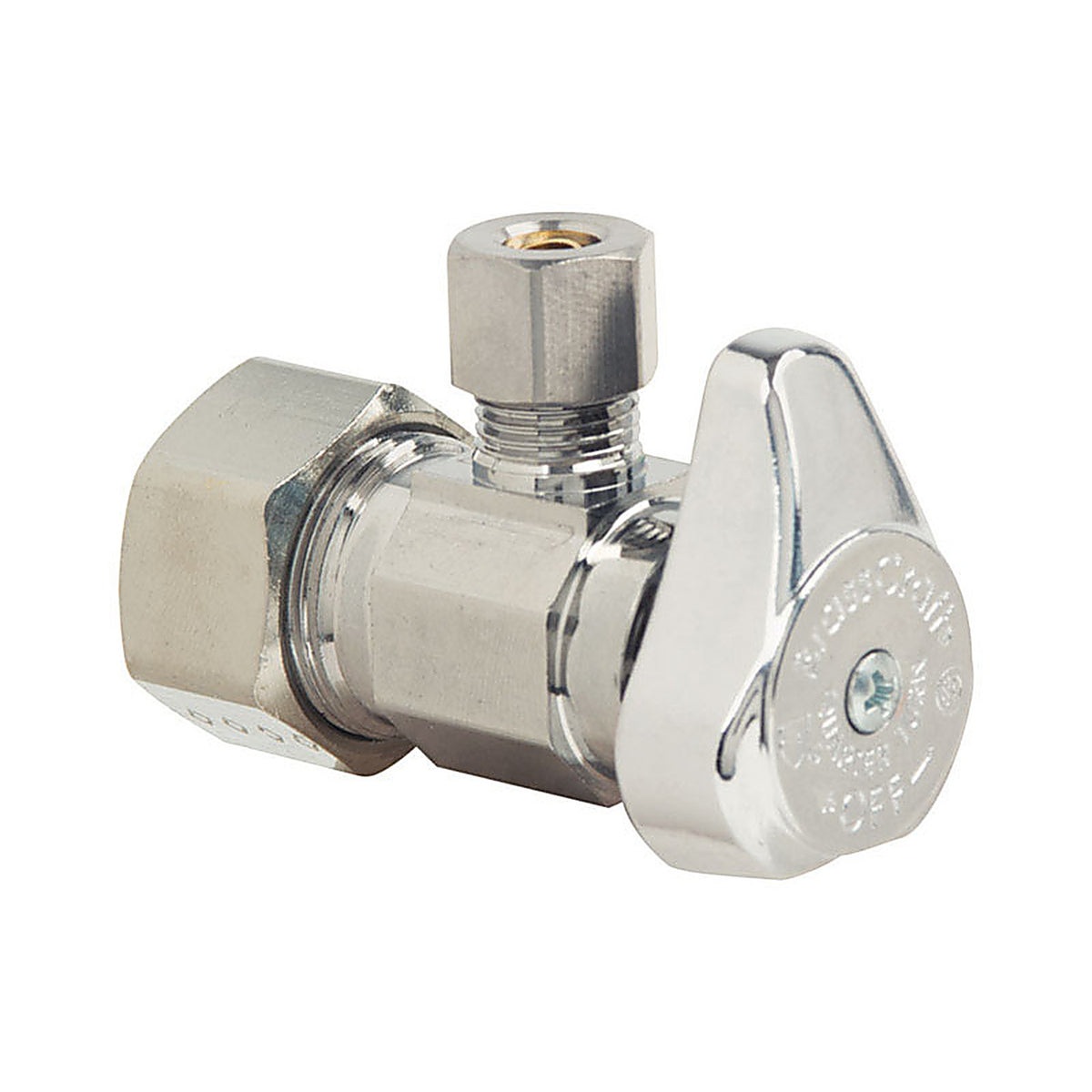 Brasscraft - G2CR09X CD - 1/2 In. Compression Outlets X 1/4 In. Compression Brass Angle Stop Valve