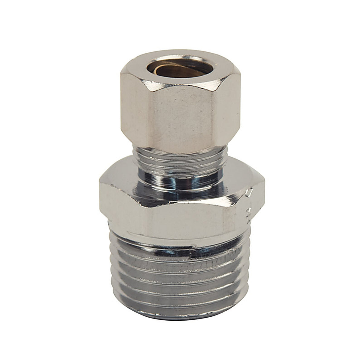 Brasscraft - 13X CD - Plumb Shop 3/8 In. Compression Piece X 1/2 In. D MIP Chrome Plated Brass Adapter