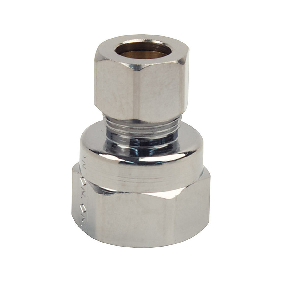 Brasscraft - 12X CD - 1/2 In. Fip Piece X 3/8 In. D Compression Chrome Plated Brass Adapter