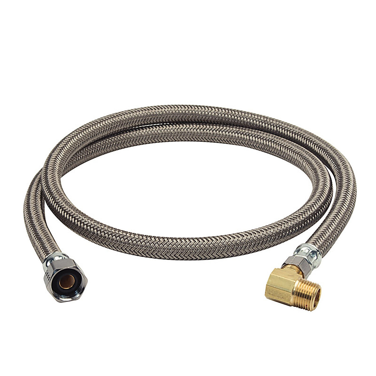 Brasscraft - B8-48DW6 P - 1/2 In. Fip Piece X 3/8 In. D Compression 48 In. Steel Dishwasher Supply Line