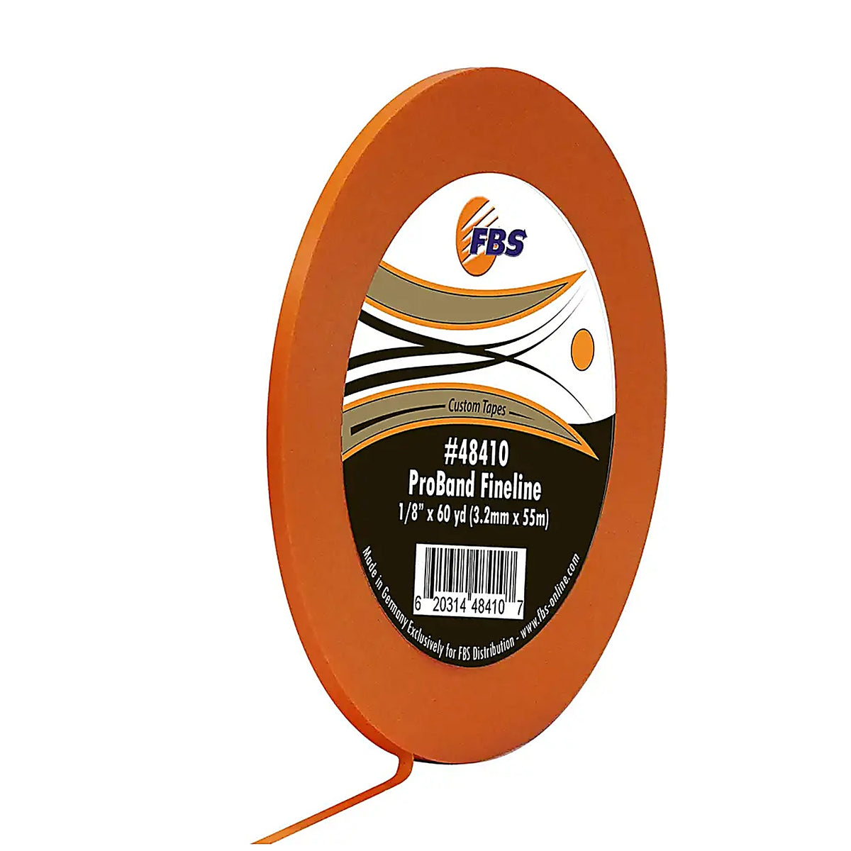FBS 48410 ProBand Orange Fine Line Tape, 1/8IN x 60 yd
