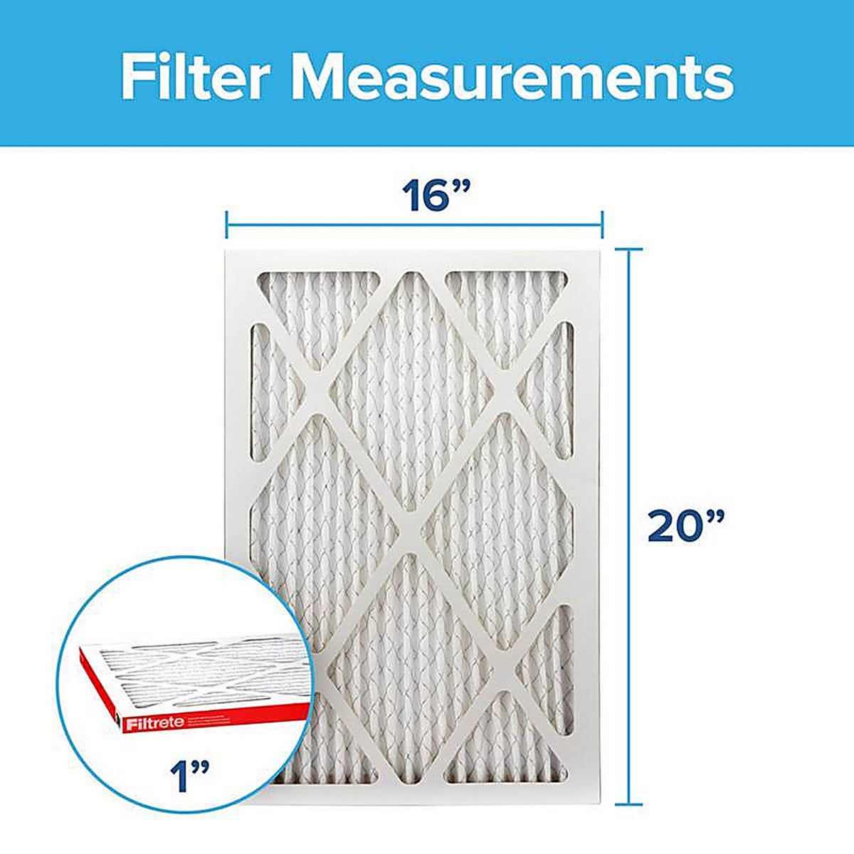 3M 9800-4 Filtrete 16 in. W X 20 in. H X 1 in. D 11 MERV Pleated Air Filter 1 pk