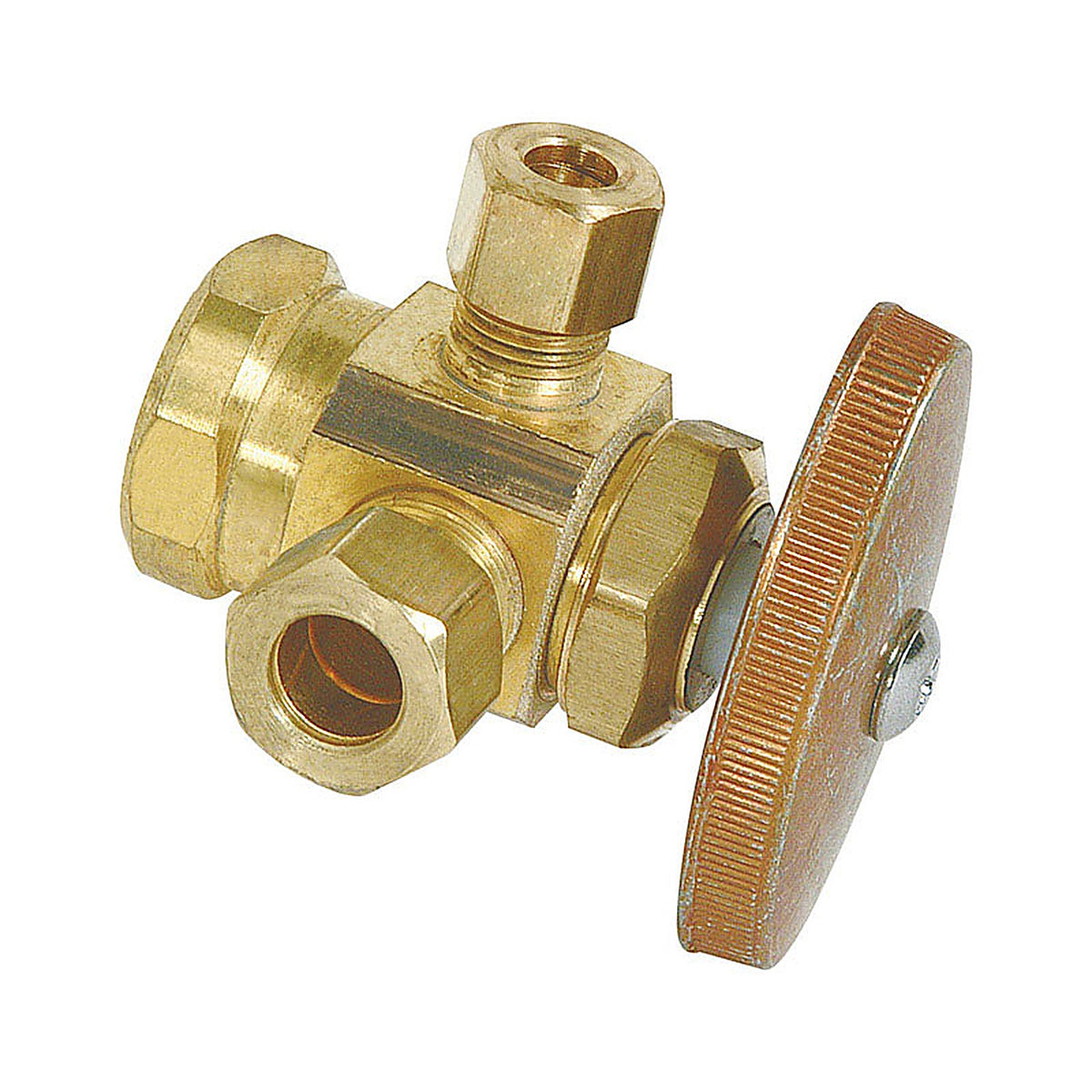 Brasscraft - R1700RX RD - 1/2 In. Fip Outlets X 3/8 In. Compression Brass Outlet Valve