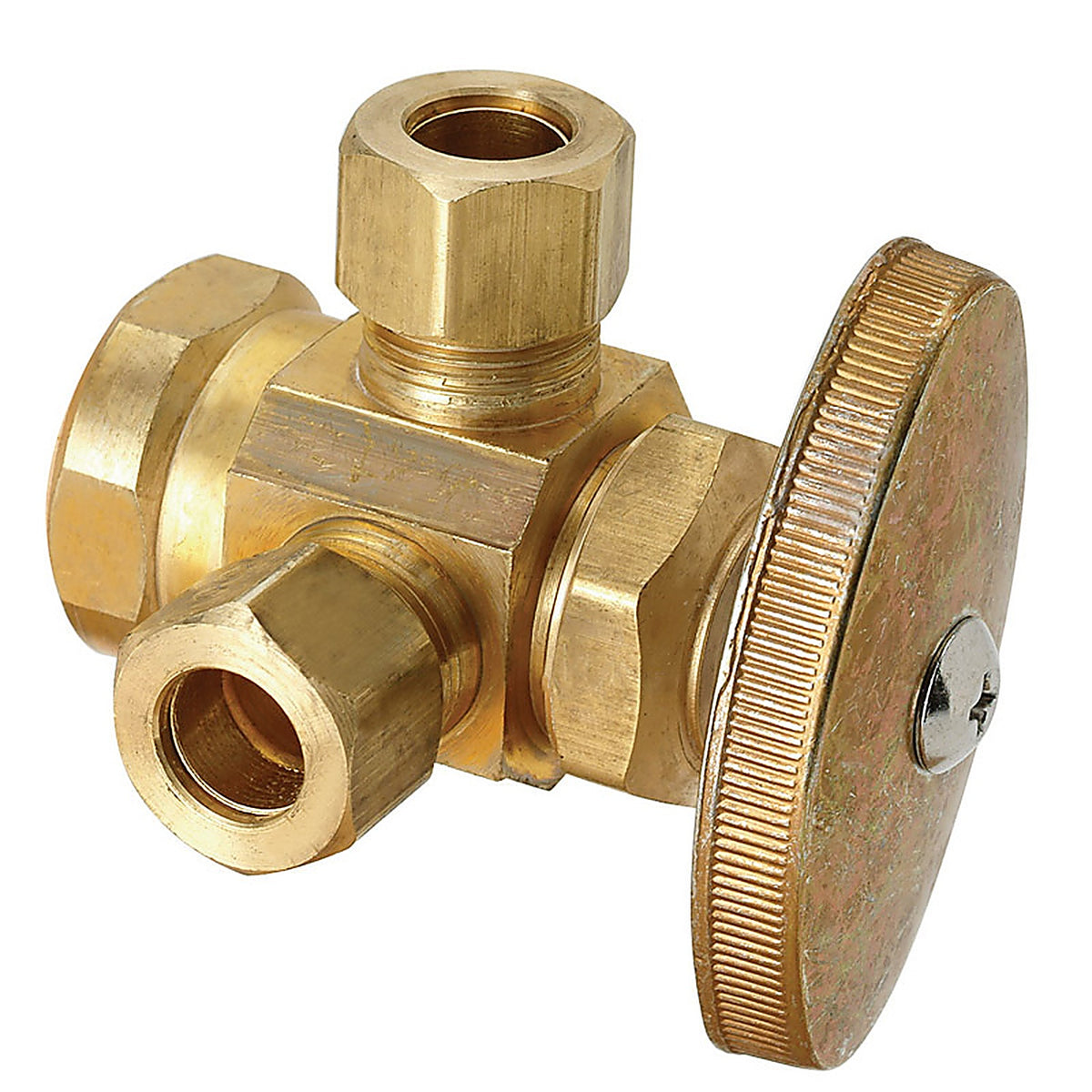 Brasscraft - R1701LRX RD - 1/2 In. Fip In. X 3/8 In. D Compression Brass Pipe Valve