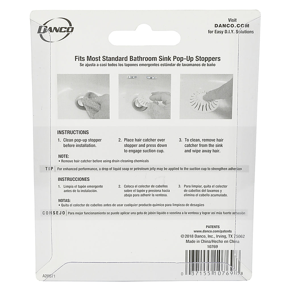 Danco - 10769 - 1-1/2 In. White Rubber Hair Snare Drain Cover