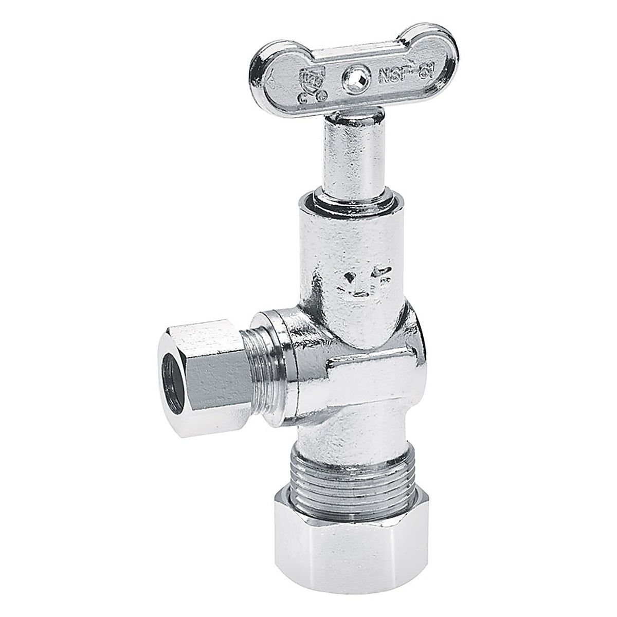 Mueller 190-032LK ProLine 5/8 in. Comp x 3/8 in. Comp Chrome Angle Valve