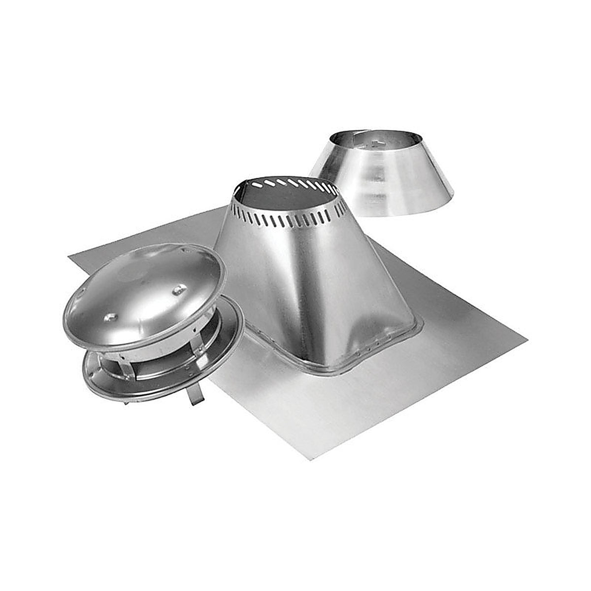 Selkirk - 206600 - 6 In. L Steel Roof Termination Kit Silver