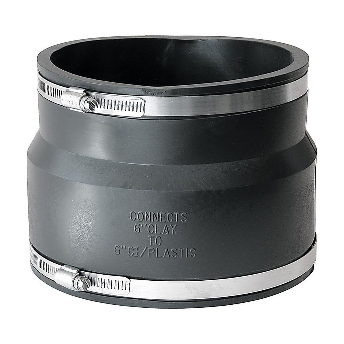 Fernco P1002-66 Schedule 40 6 in. Hub x 6 in. Dia. Hub PVC Flexible Coupling