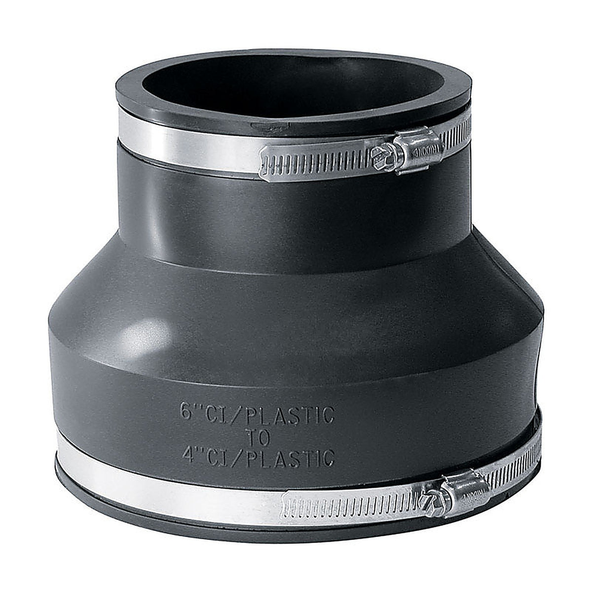 Fernco P1056-64 Schedule 40 6 in. Hub x 4 in. Dia. Hub PVC Flexible Coupling