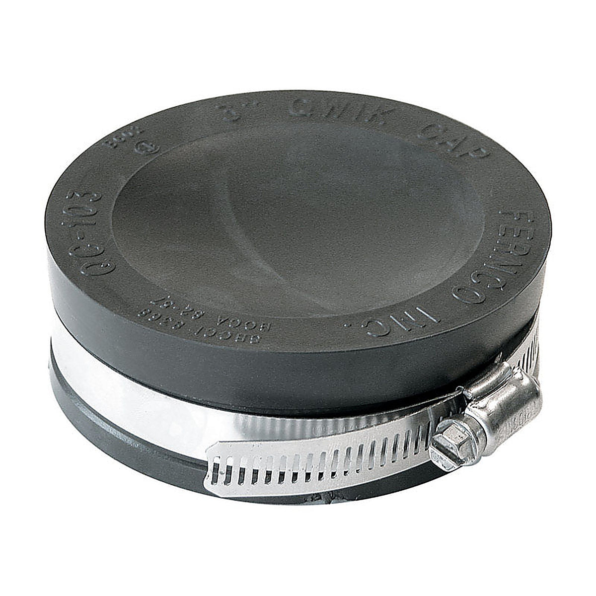 Fernco PQC-103 Schedule 40 3 in. Hub Hub PVC Drain Cap
