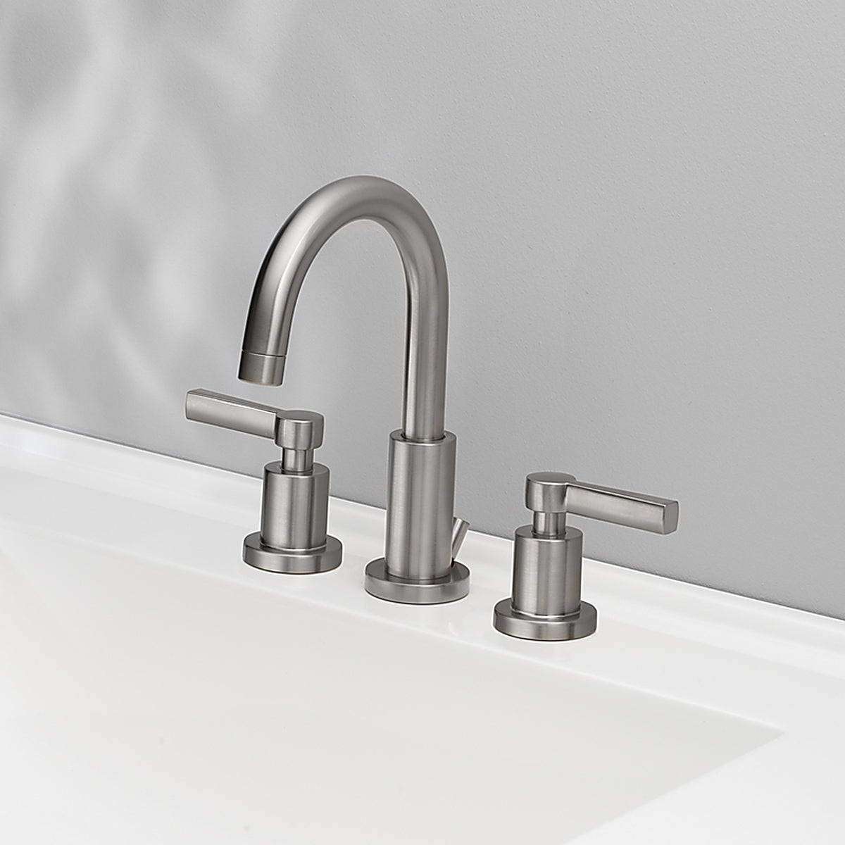 OakBrook 67872W-6004 Modena Brushed Nickel Widespread Lavatory Pop-Up Faucet 8 in.