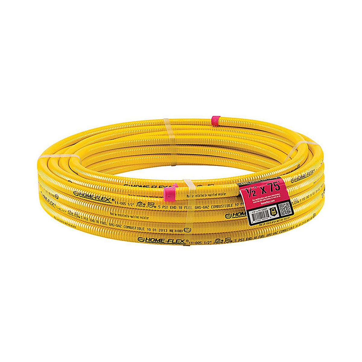 Home-Flex 11-00575 1/2 in. x 75 ft. L x 1/2 in. Dia. CSST Gas Tubing Stainless Steel