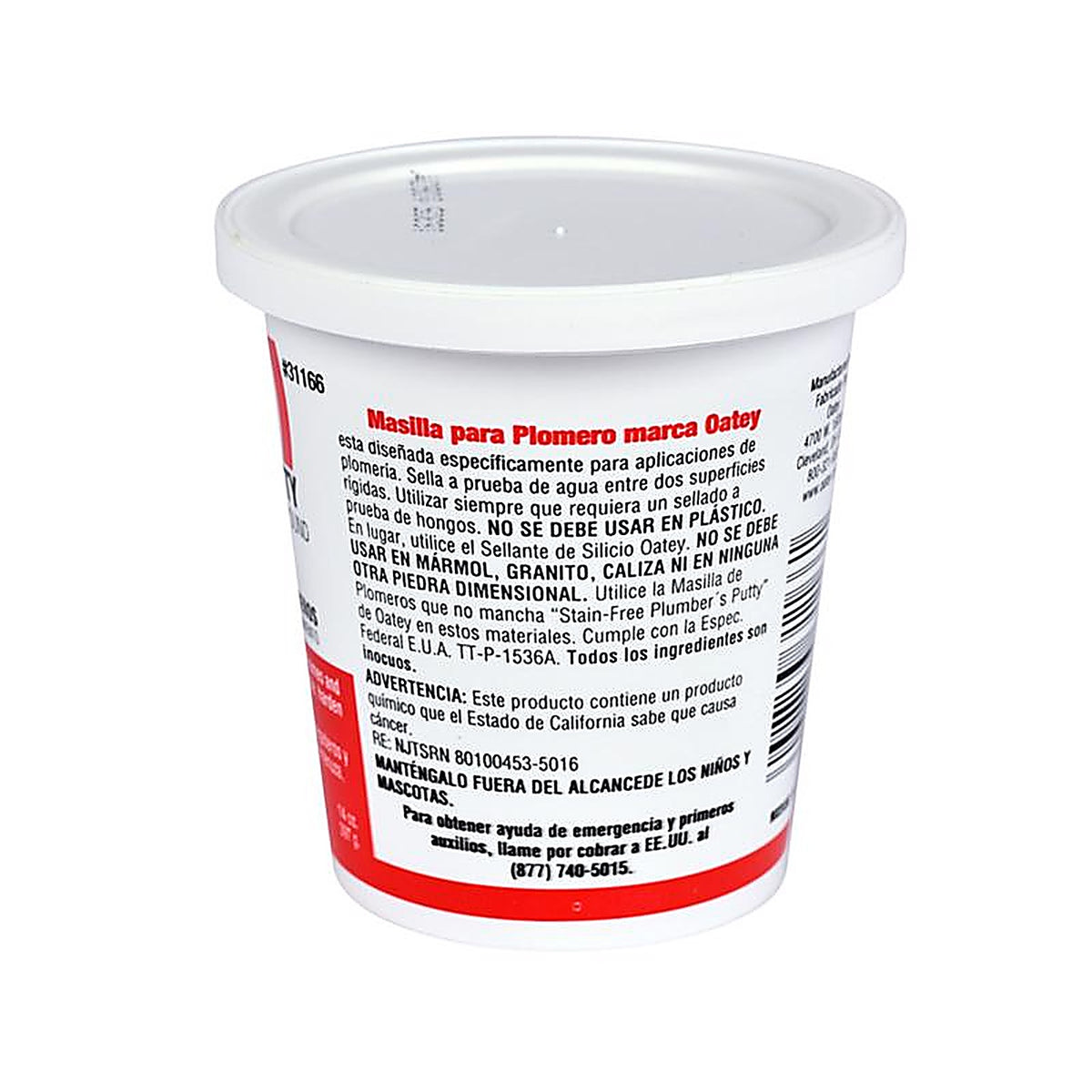 Oatey 31166 White Plumbers Putty 14 oz.