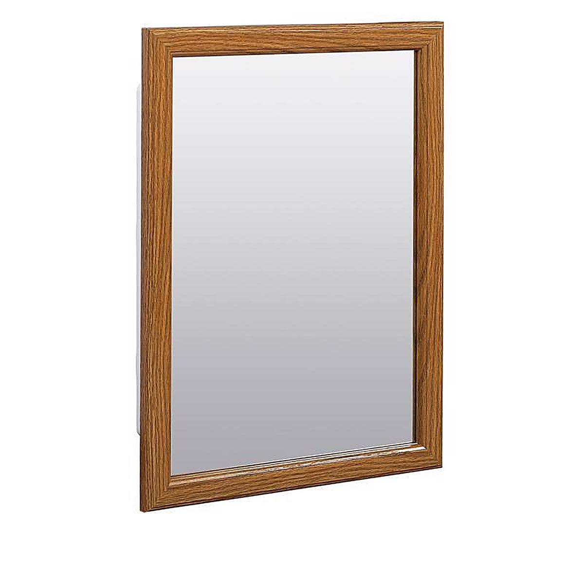 Zenna Home - K268 - 21-3/4 In. H X 16.13 In. W X 4.5 In. D Rectangle Oak Medicine Cabinet/Mirror