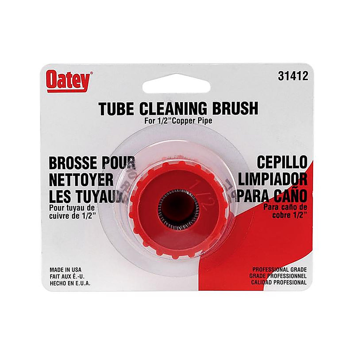 Oatey 31412 Tube Cleaning Brush 1/2in. 1/Pack