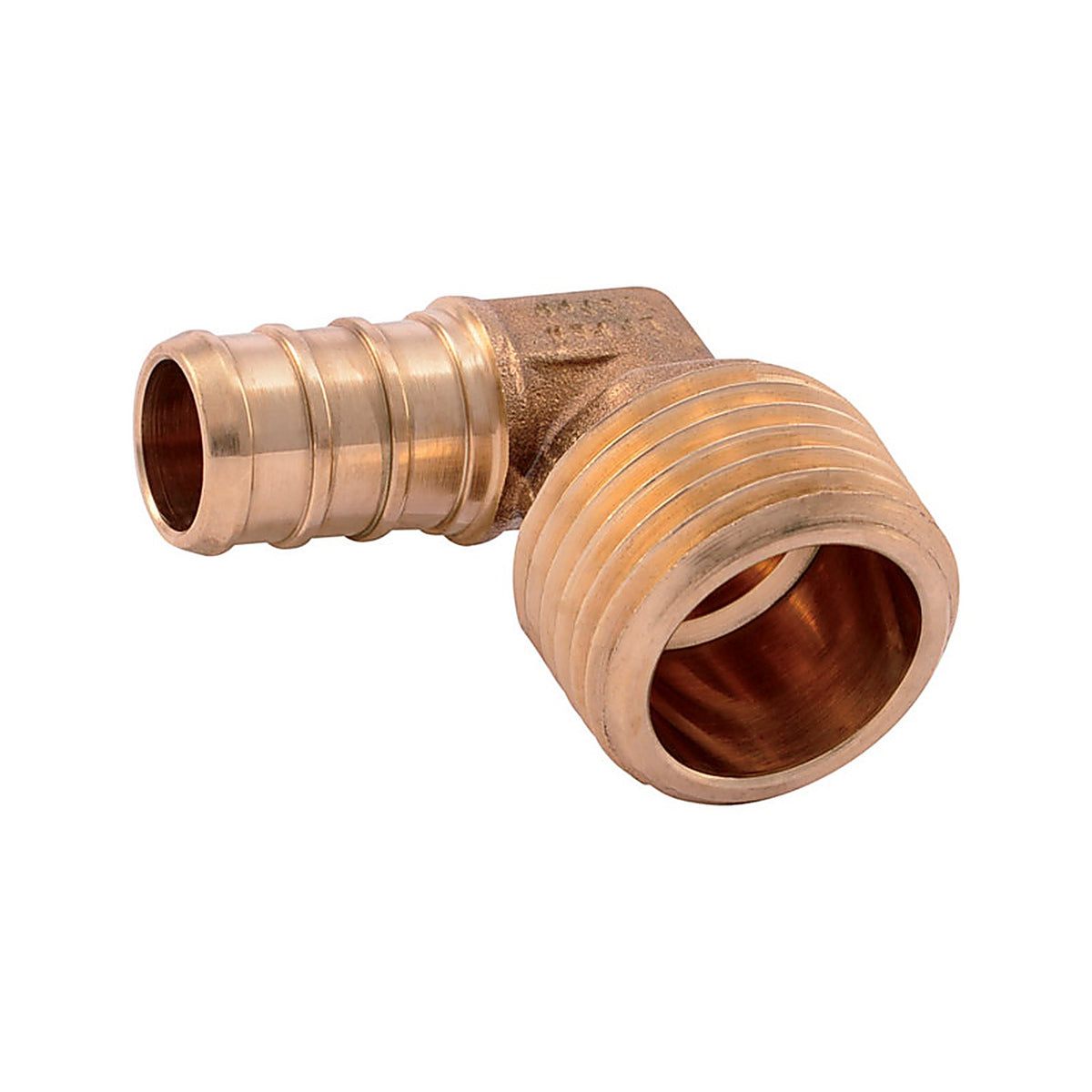 SharkBite UC280LFA EvoPEX 1/2 in. PEX x 1/2 in. Dia. MPT Brass Elbow