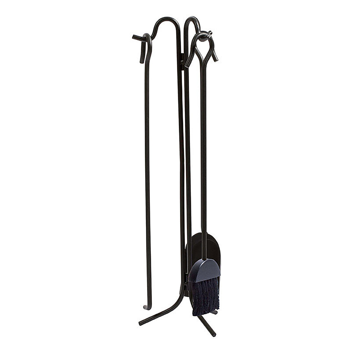 Panacea - 15046 - Open Hearth Black Matte Steel Fireplace Tool Set