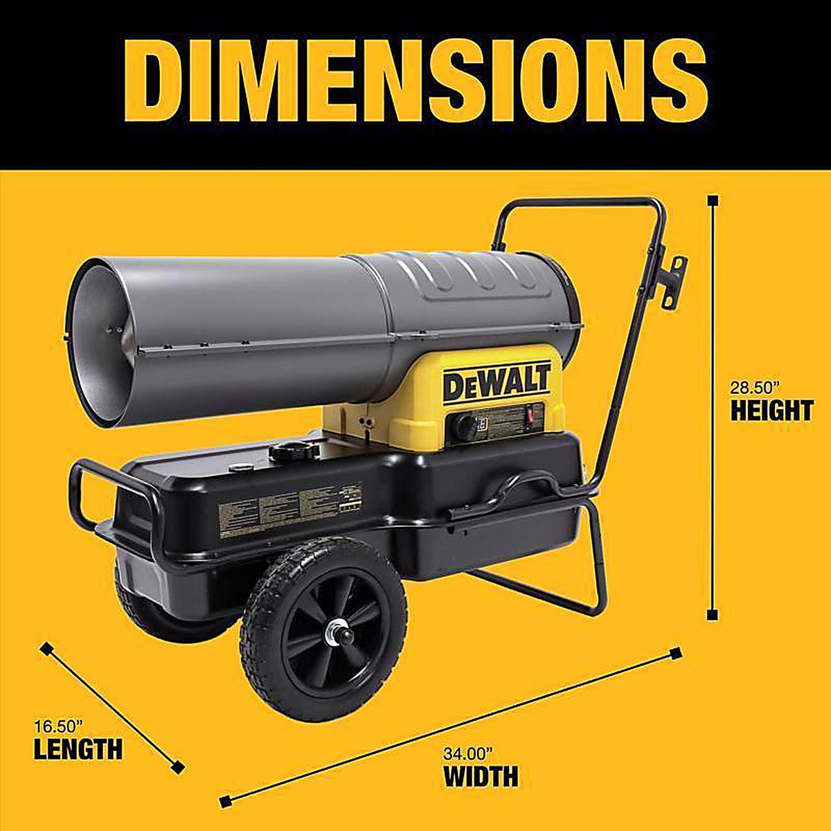 DeWalt F340768 135,000 Btu/h 3000 sq ft Forced Air Kerosene Heater