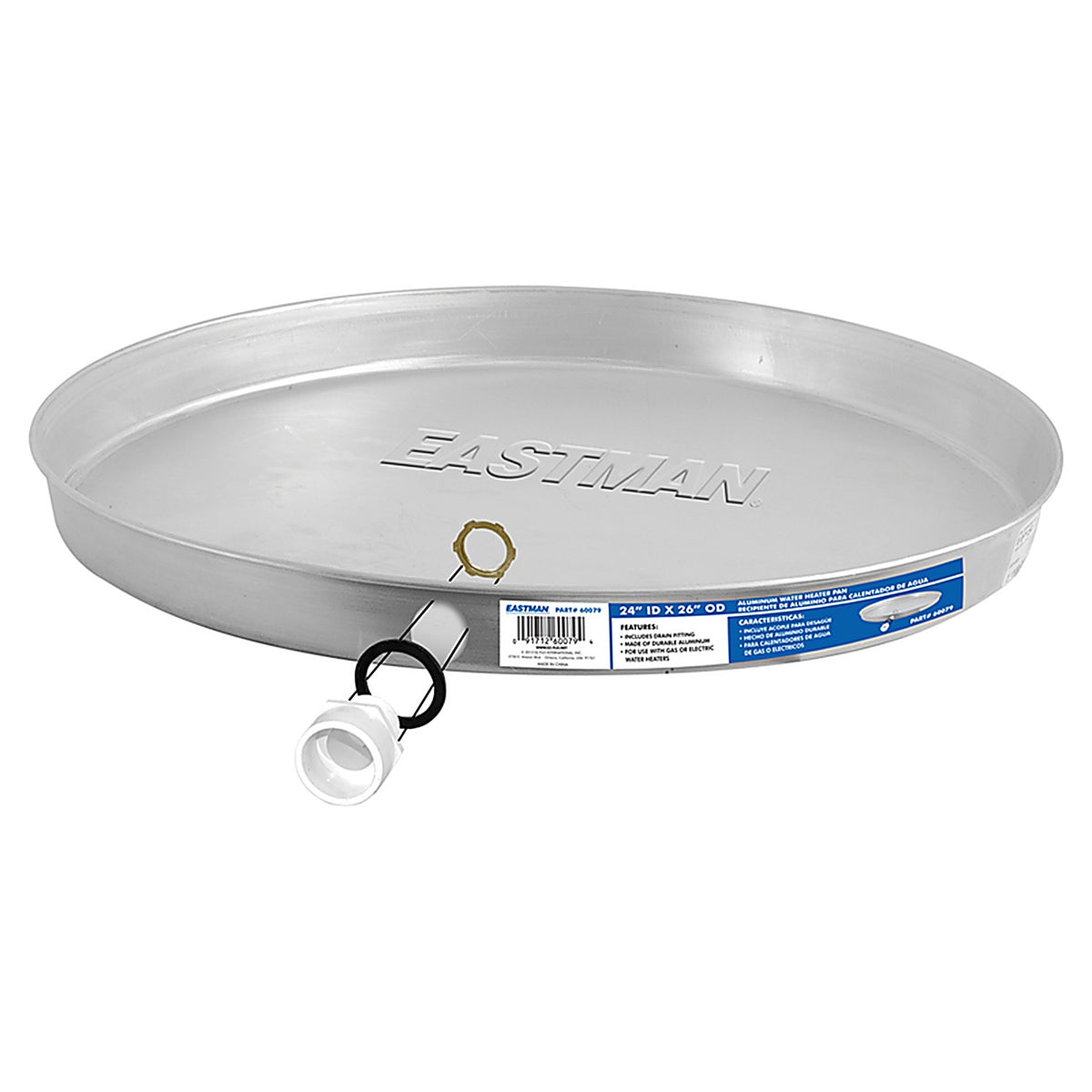 Eastman 60079 Aluminum Gas Water Heater Pan 24 in.