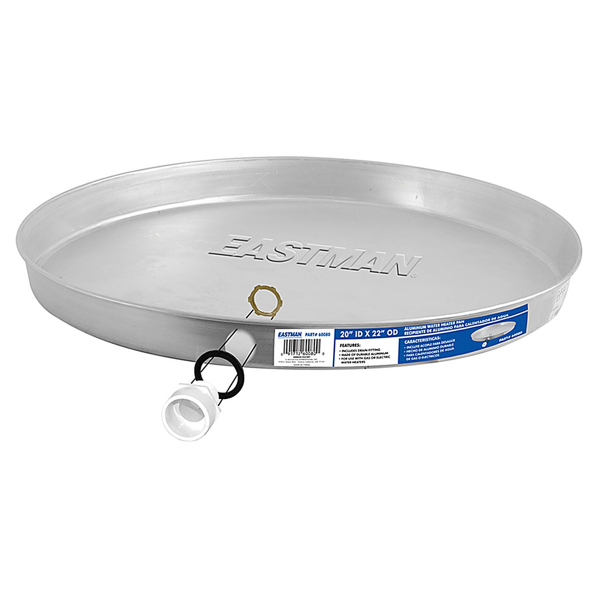 Eastman 60080 Aluminum Gas Water Heater Pan 20 in.