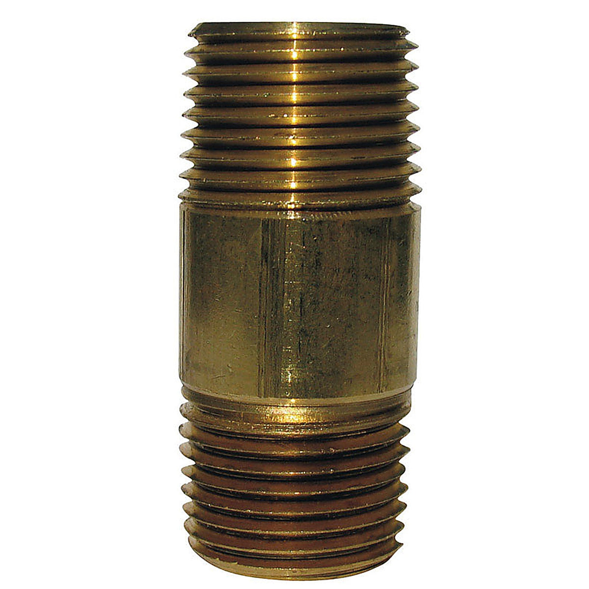 Anderson Metals - 38300-0220 - 1/8 In. MPT In. X 1/8 In. D MPT Red Brass Nipple 2 In. L
