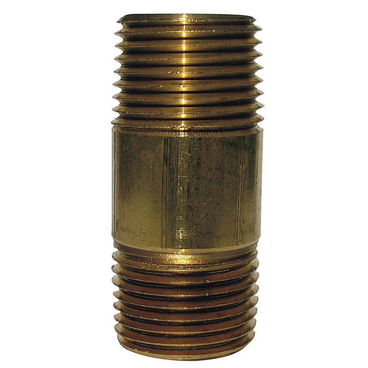 Anderson Metals - 38300-0620 - 3/8 In. MPT In. X 3/8 In. D MPT Red Brass Nipple 2 In. L
