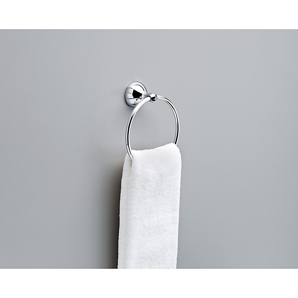 Delta FNDS46-PC Foundations Chrome Silver Towel Ring Die Cast Zinc