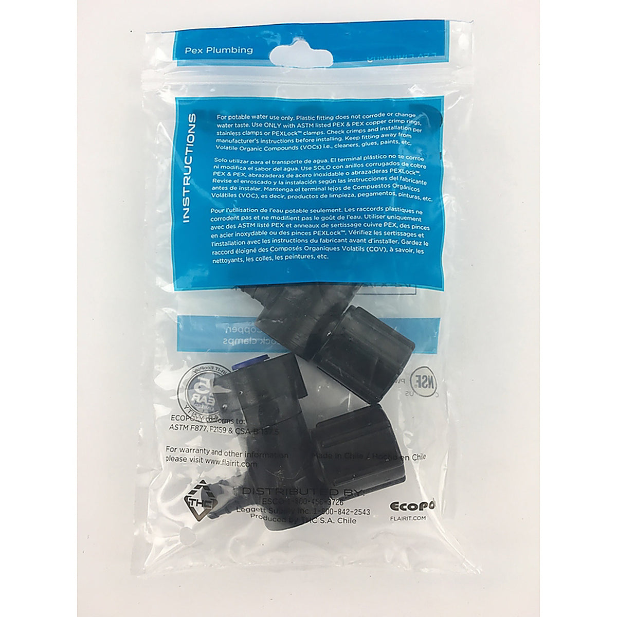 Flair-It 31890 Ecopoly 1/2 in. PEX Barb x 1/2 in. Dia. FPT Swivel Valve