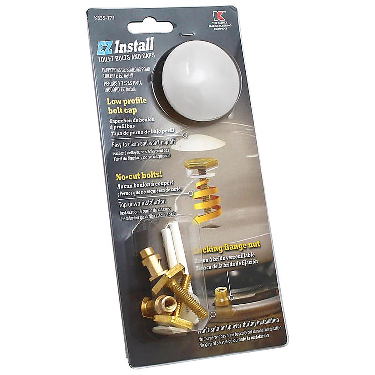 Keeney K835-171 Toilet Bolts and Caps