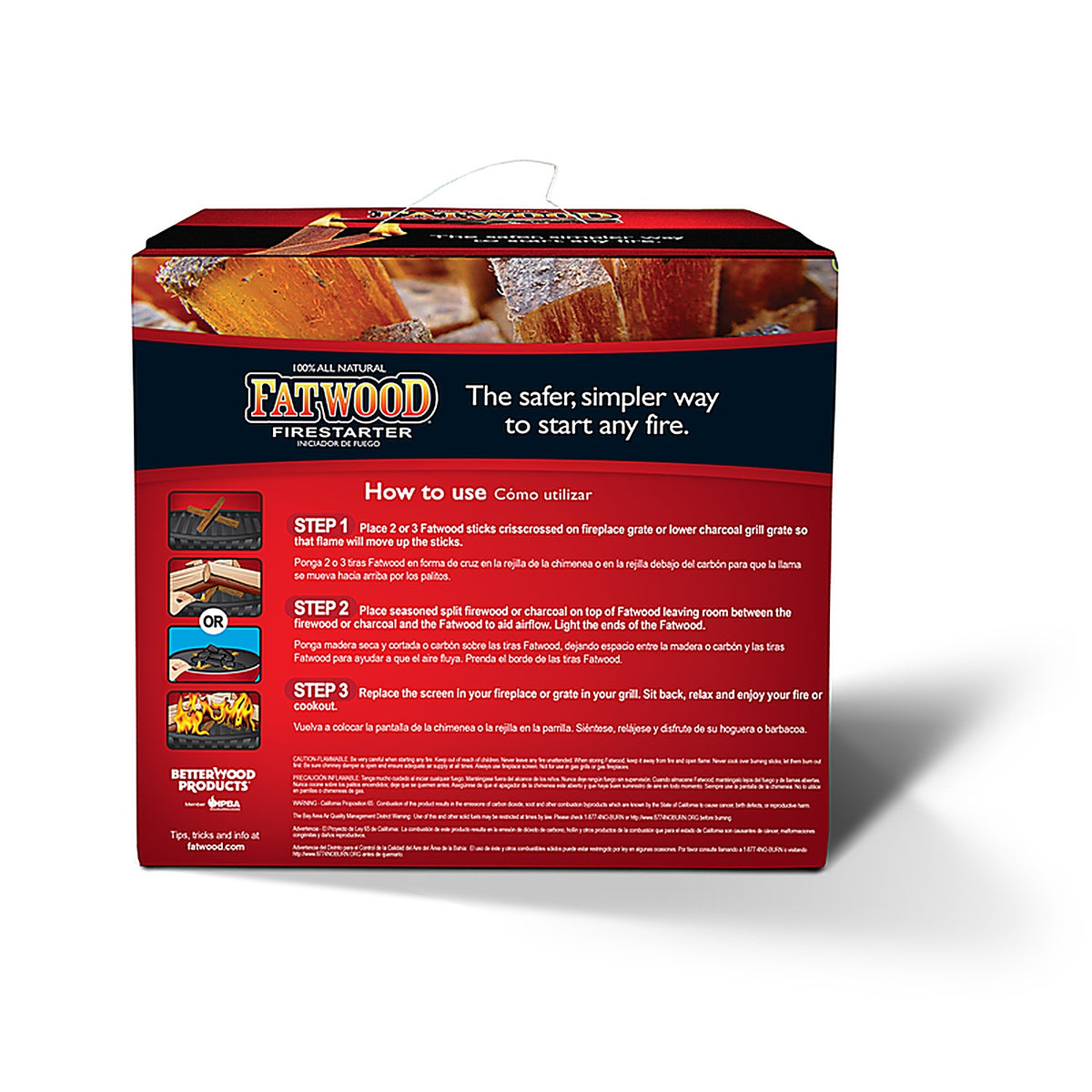 Better Wood Products - 09910 - Fatwood Pine Resin Stick Fire Starter 15 Min 0.25 CU Ft