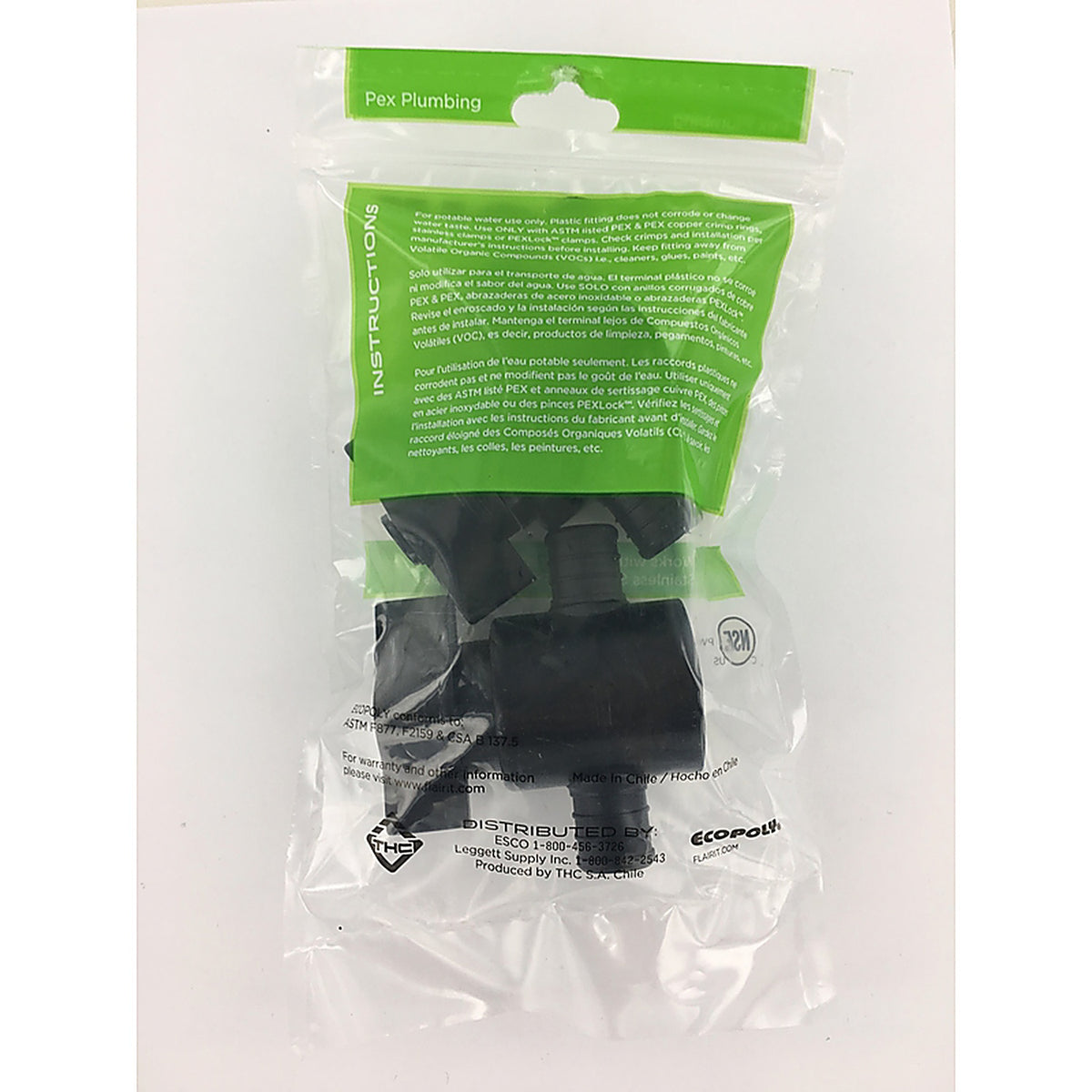 Flair-It 31894 Ecopoly 3/4 in. Crimp x 3/4 in. Plastic Straight Stop Valve