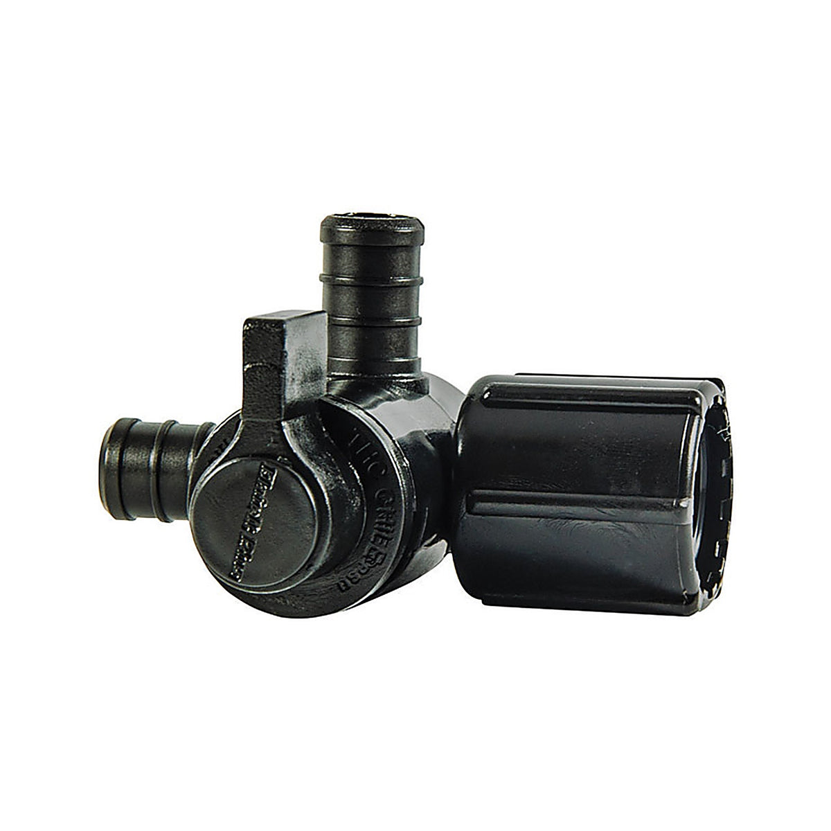 Flair-It 31913 Ecopoly 1/2 in. Crimp x 1/2 in. FPT Swivel Plastic 3-Way Valve