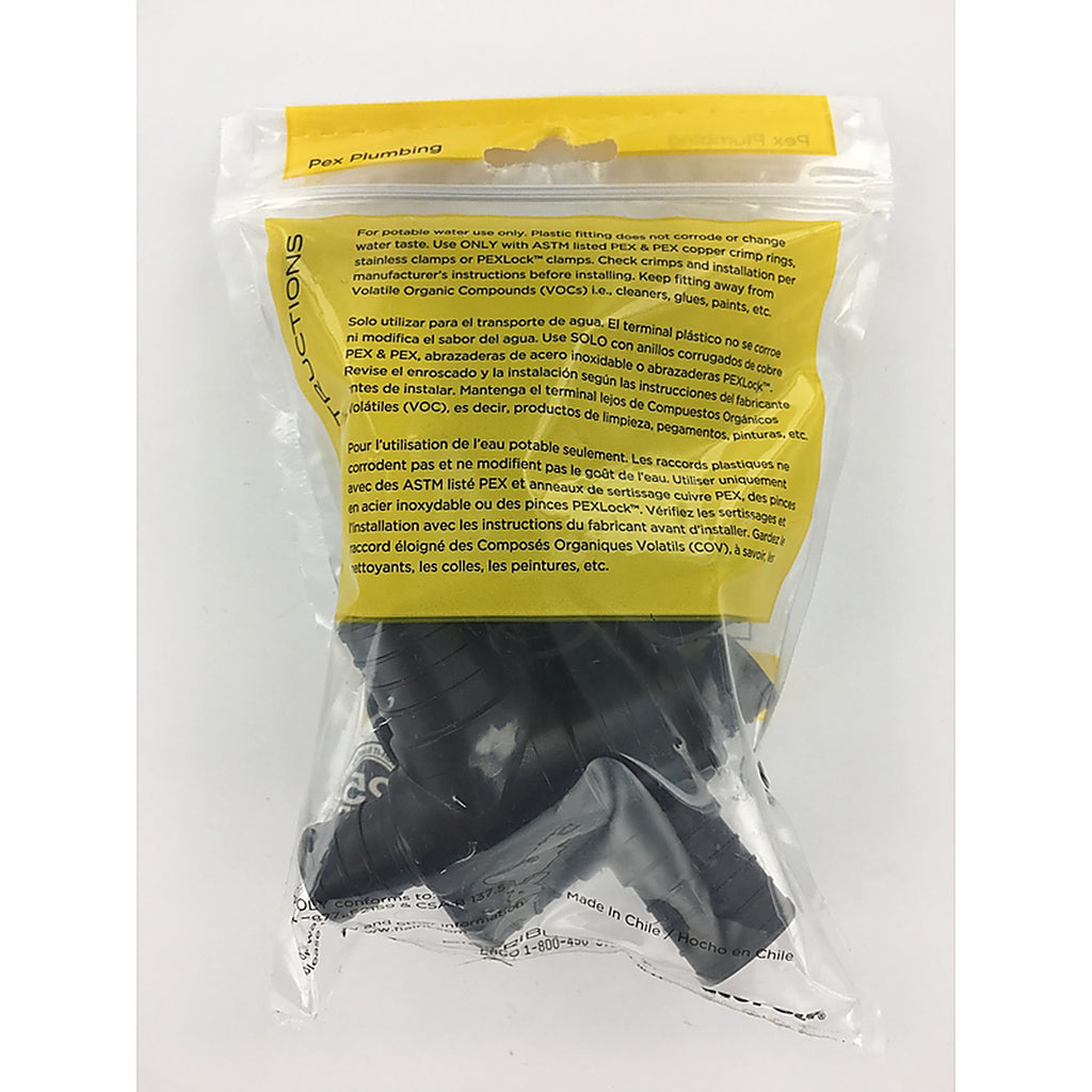 Flair-It - 32778 - Ecopoly 1 In. PEX Barb X 3/4 In. D PEX Plastic Reducing Tee