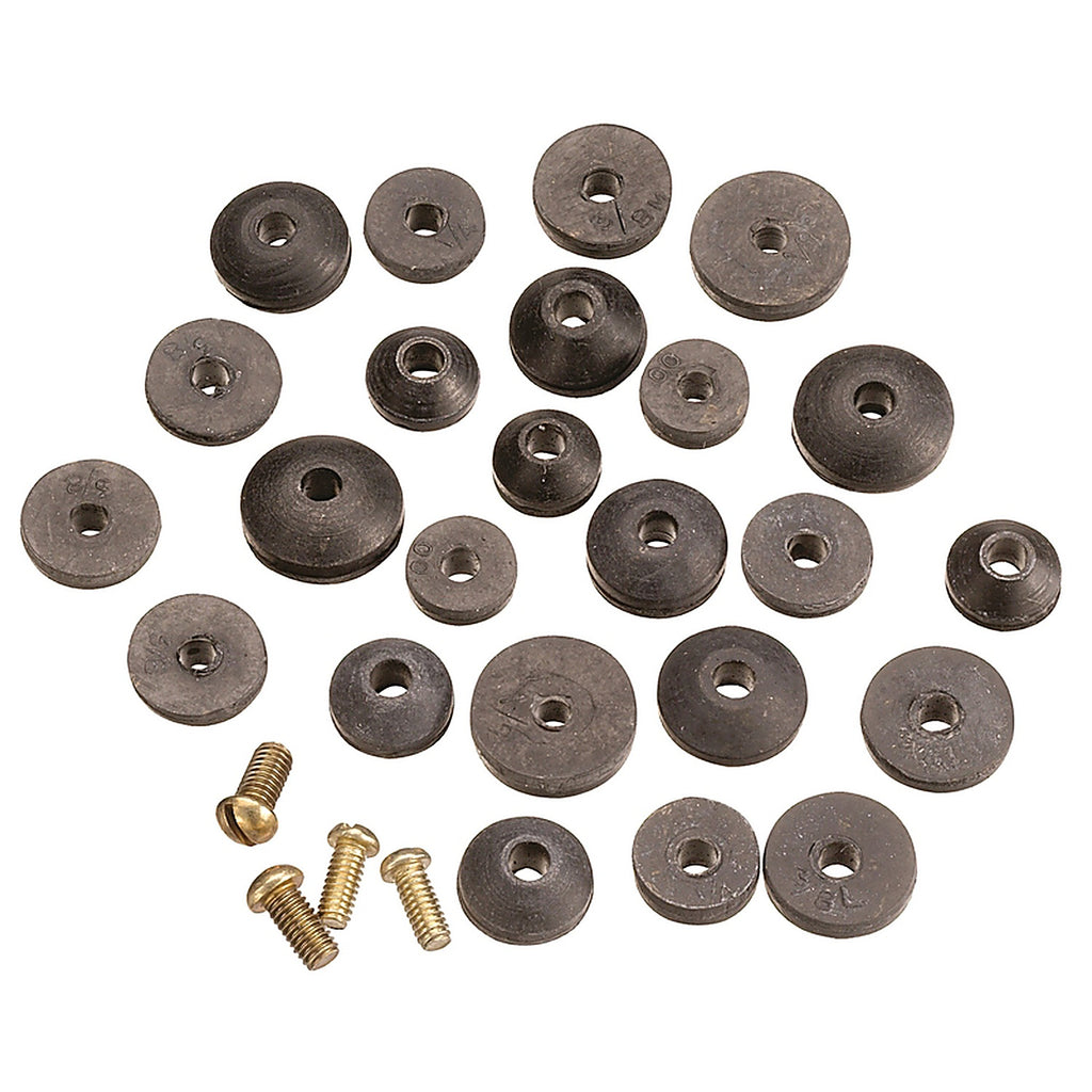 Plumb Pak PP805-21 Assorted in. Dia. Rubber Beveled Faucet Washer 24/Pack