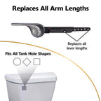 Korky 6052BP Strong Arm Tank Lever Black Chrome For Universal