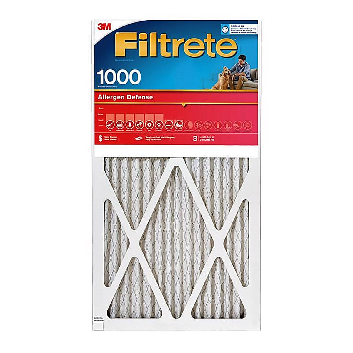 3M 9805-4 Filtrete 14 in. W X 20 in. H X 1 in. D 11 MERV Pleated Allergen Air Filter 1 pk