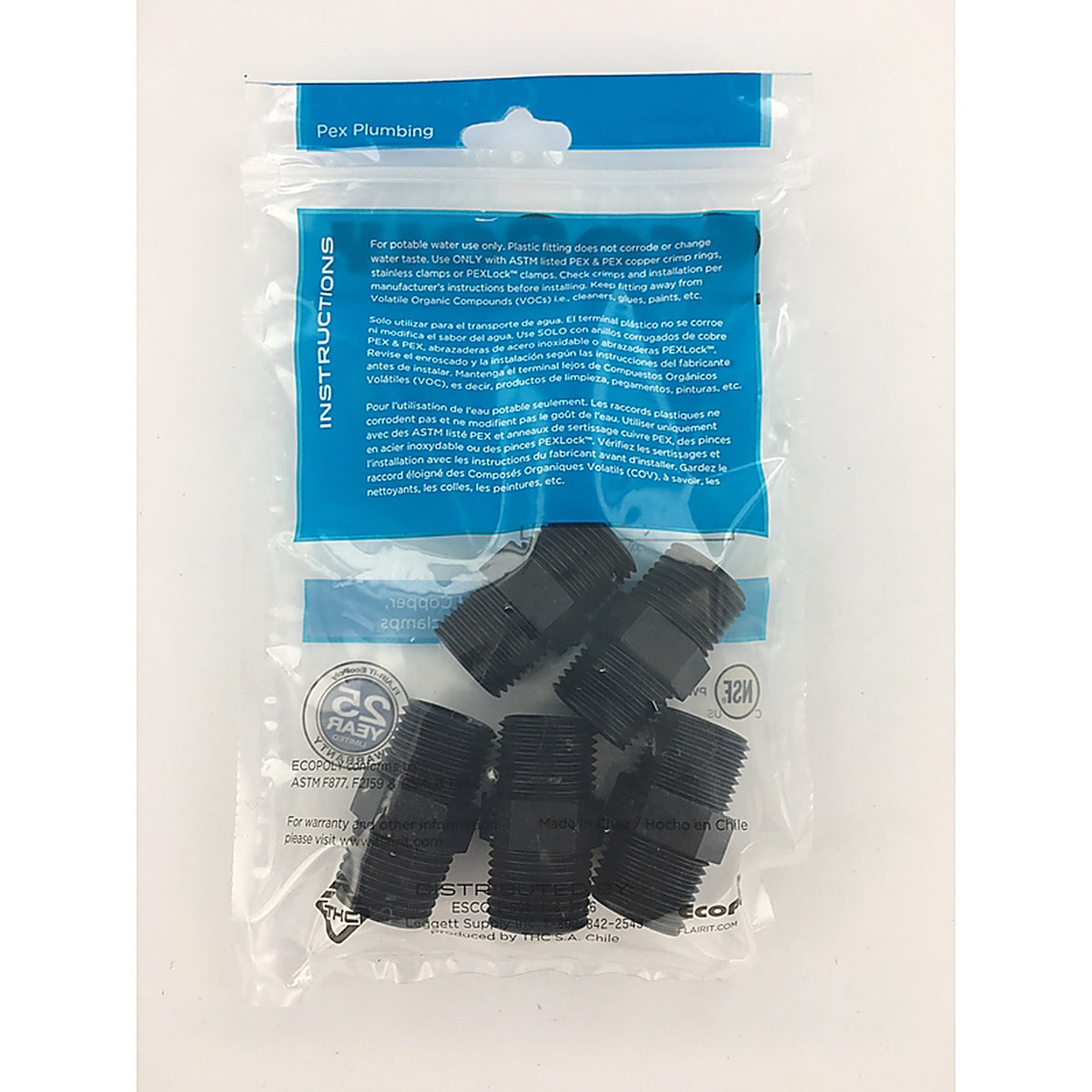 Flair-It 32952 Ecopoly 1/2 in. MPT x 1/2 in. Dia. MPT Male Adapter