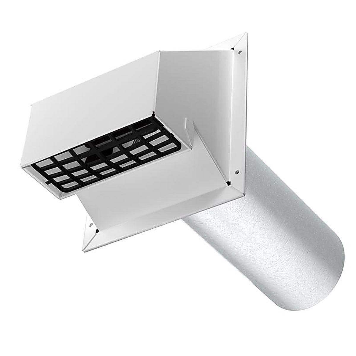 Imperial VT0501-B 16.5 in. L x 4 in. Dia. Silver/White Aluminum Wall Exhaust Hood
