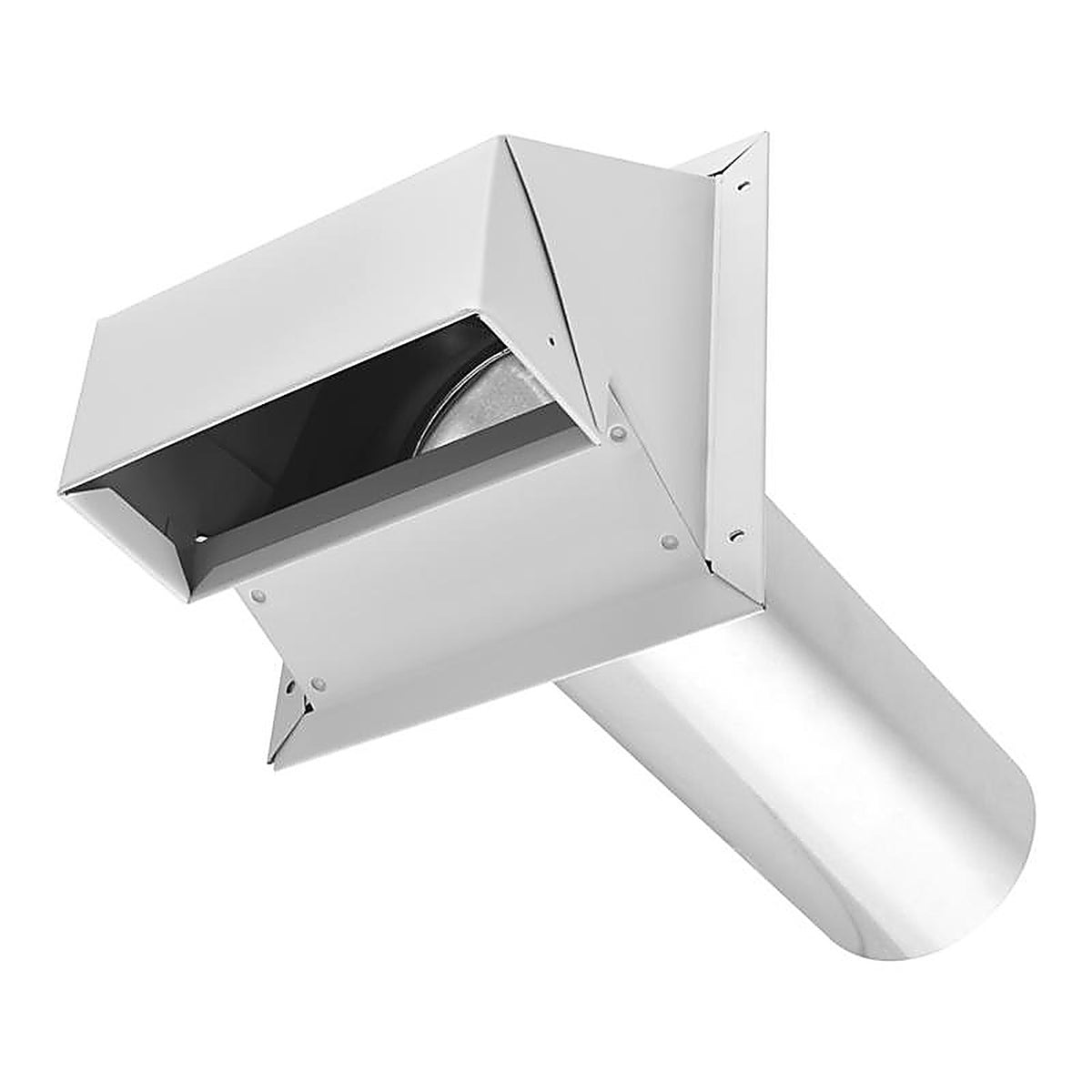 Imperial VT0501-B 16.5 in. L x 4 in. Dia. Silver/White Aluminum Wall Exhaust Hood