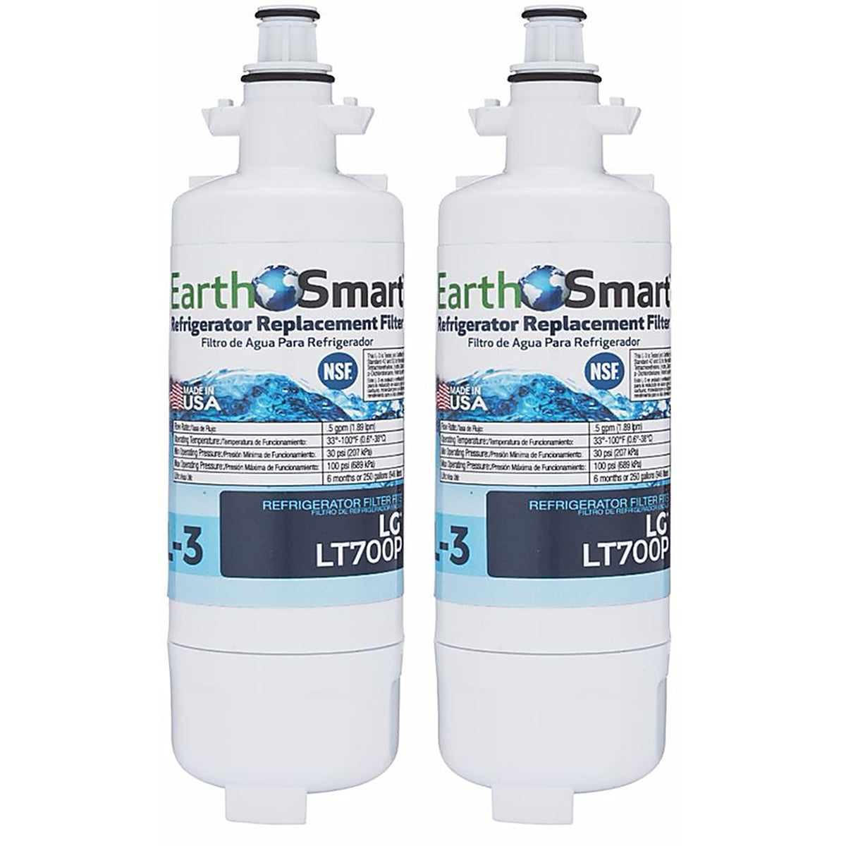 Earth Smart 102633 L-3 Refrigerator Replacement Filter For LG LT700P