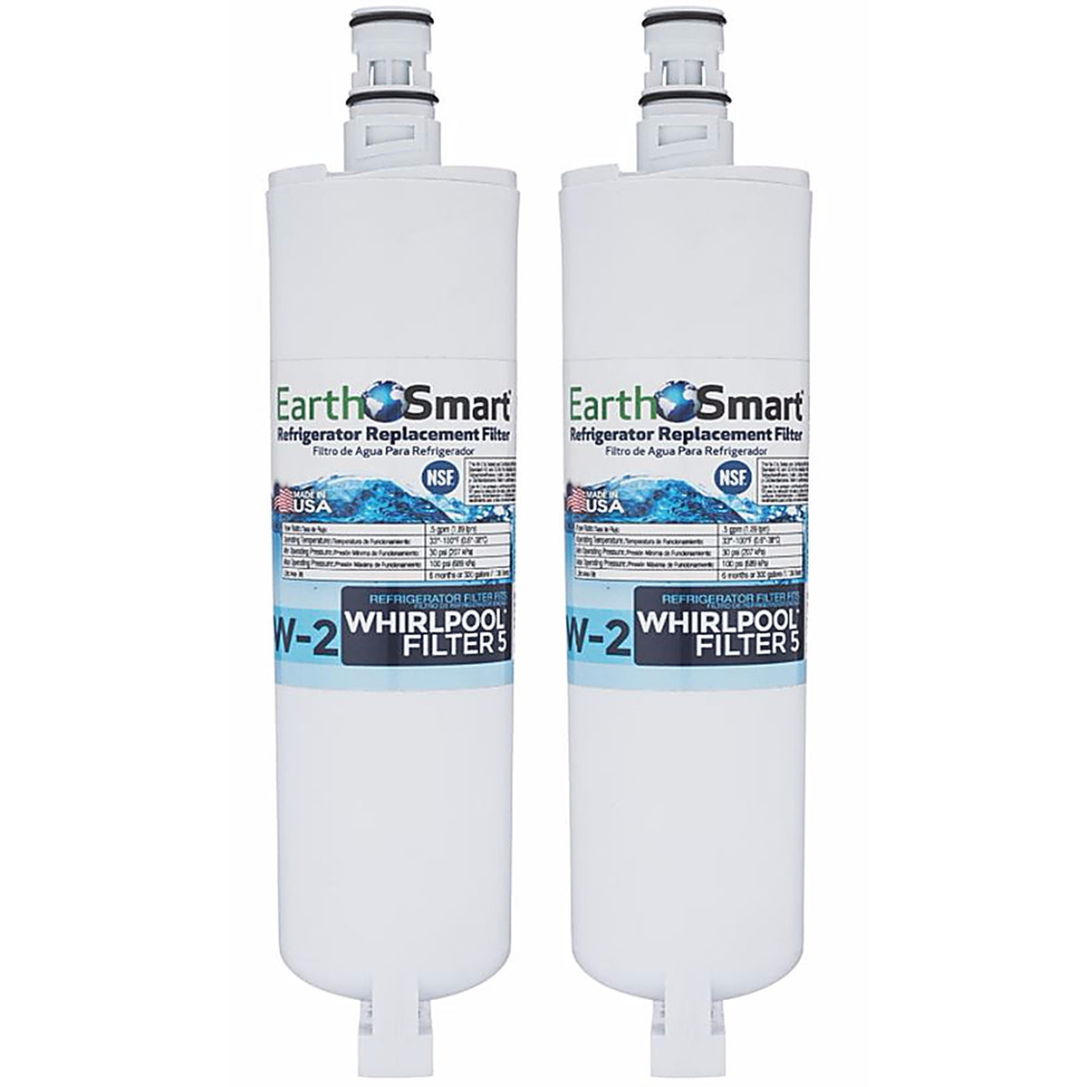 Earth Smart 102637 W-2 Refrigerator Replacement Filter For Whirlpool Filter 5