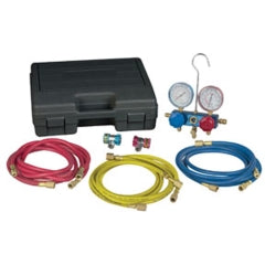 Robinair 49134B R12 & R134a Aluminum Manifold, Hose Set And Service Couplers