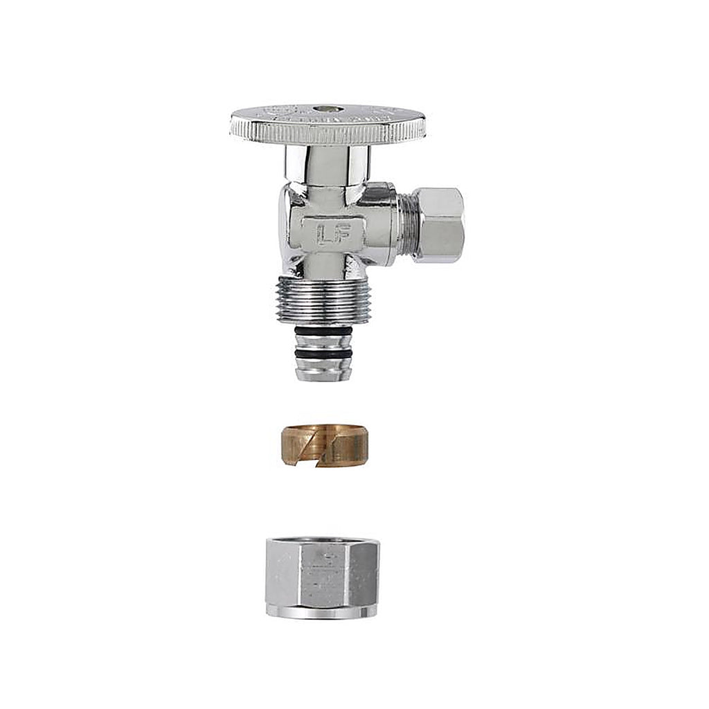 Plumb Pak PP2886EZ 1/2 in. Compression x 3/8 in. Compression Brass Angle Valve