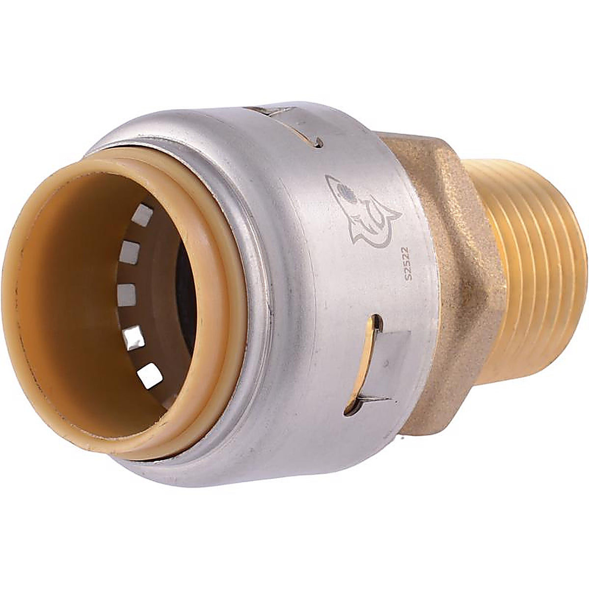 SharkBite U138LFA 3/4 in. Push x 1/2 in. Dia. MPT Brass Reducer Connector