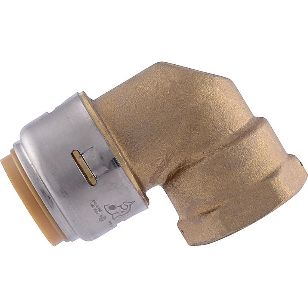 SharkBite U314LFA 3/4 in. Push x 3/4 in. Dia. FNPT Brass 90 Degree Elbow