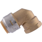 SharkBite U314LFA 3/4 in. Push x 3/4 in. Dia. FNPT Brass 90 Degree Elbow