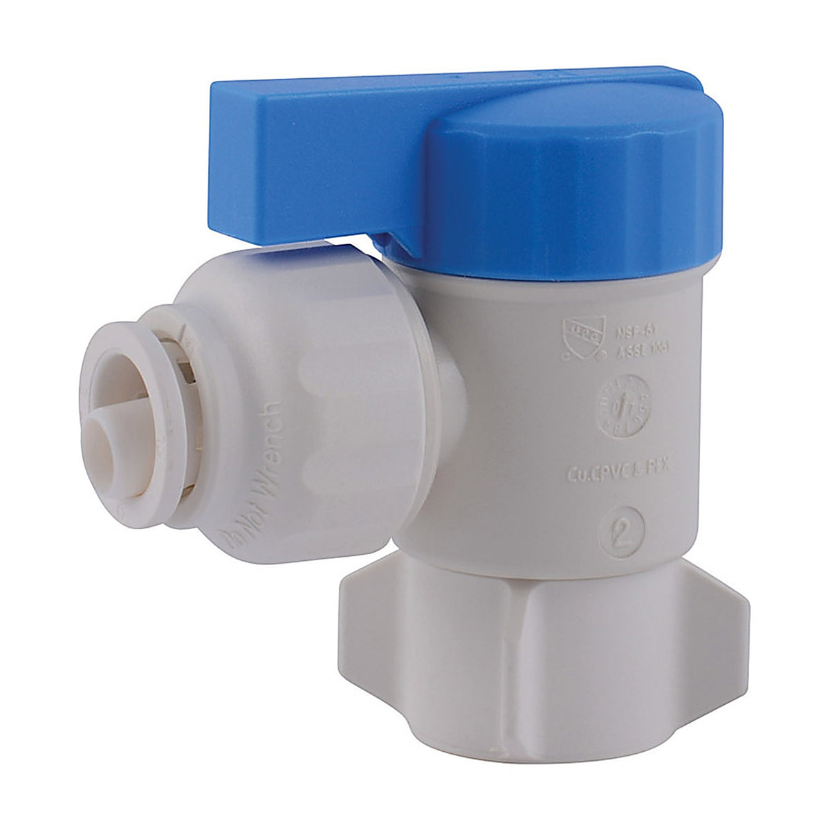 SharkBite 25671 Quick Connect 1/2 in. FPT x 1/2 in. FPT Plastic Angle Stop Valve